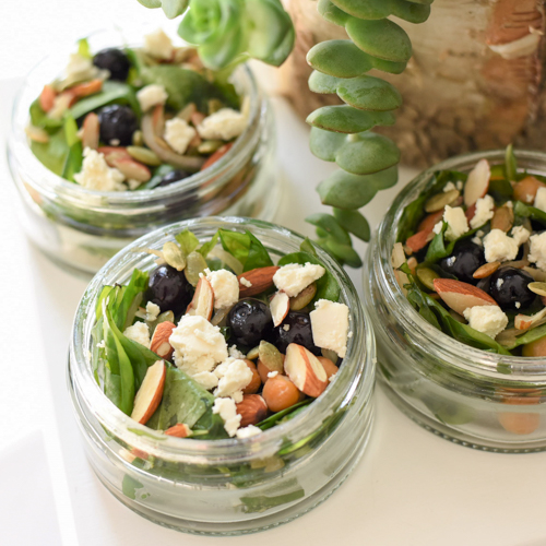 Blueberry, Almond, Feta Salad